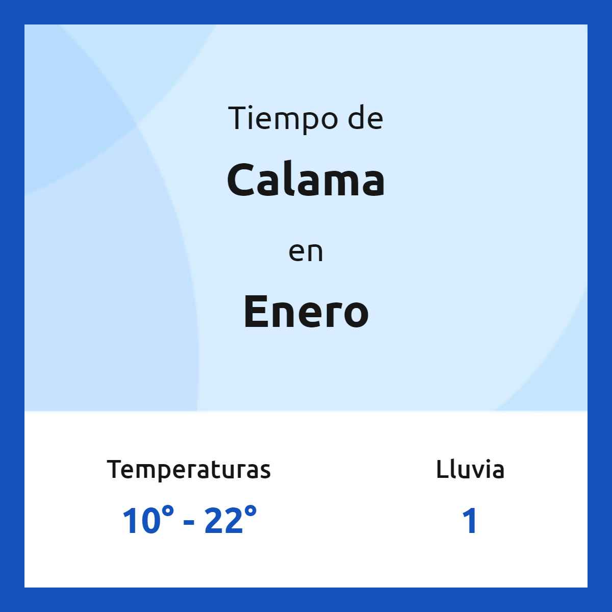 Clima promedio en Calama en enero de 2026