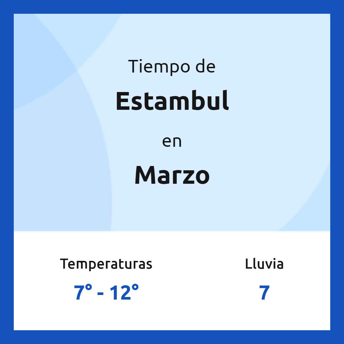 Clima en Estambul en marzo 2024