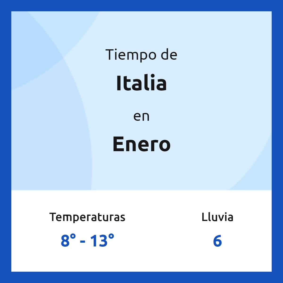 Clima en Italia en enero 2024